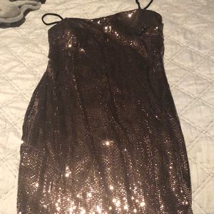 Windsor mini sequin copper dress worn once !